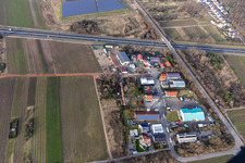 In der Nauroth commercial area in Ellerstadt in the state Rhineland-Palatinate, Germany seen from above