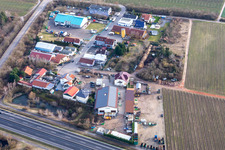 In der Nauroth commercial area in Ellerstadt in the state Rhineland-Palatinate, Germany viewn from the air