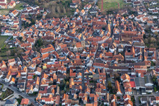 Oblique view of Freinsheim in the state Rhineland-Palatinate, Germany