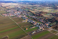 Aerial photograpy of Erpolzheim in the state Rhineland-Palatinate, Germany