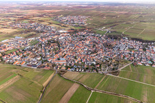 View of the wine-growing town from the northeast in Deidesheim in the state Rhineland-Palatinate, Germany