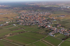 District Mußbach in Neustadt an der Weinstraße in the state Rhineland-Palatinate, Germany seen from above