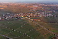 District Mußbach in Neustadt an der Weinstraße in the state Rhineland-Palatinate, Germany from the plane