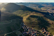 Aerial photograpy of Keschdebusch in Birkweiler in the state Rhineland-Palatinate, Germany