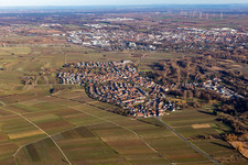 District Godramstein in Landau in der Pfalz in the state Rhineland-Palatinate, Germany out of the air