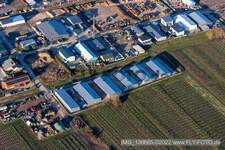 Bird's eye view of Edenkoben in the state Rhineland-Palatinate, Germany