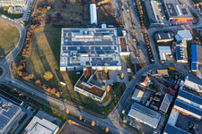 Aerial view of DBK David + Baader GmbH in Rülzheim in the state Rhineland-Palatinate, Germany
