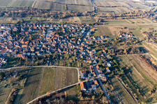 District Arzheim in Landau in der Pfalz in the state Rhineland-Palatinate, Germany from the plane