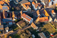 Oblique view of Dust Alley in the district Arzheim in Landau in der Pfalz in the state Rhineland-Palatinate, Germany