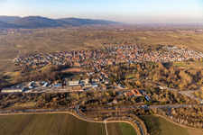 District Godramstein in Landau in der Pfalz in the state Rhineland-Palatinate, Germany from the plane