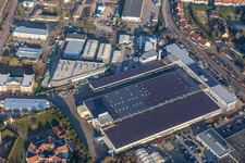 Aerial view of Progroup AG in Landau in der Pfalz in the state Rhineland-Palatinate, Germany