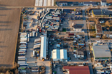 Aerial photograpy of SBN GbR Natural Stones and Transport, Kail Logistik GmbH in Lingenfeld in the state Rhineland-Palatinate, Germany