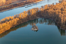 Old Rhine in Leimersheim in the state Rhineland-Palatinate, Germany