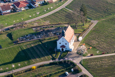 Aerial photograpy of St. Dionysius (Wedding) Chapel in the district Gleiszellen in Gleiszellen-Gleishorbach in the state Rhineland-Palatinate, Germany