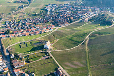 Oblique view of St. Dionysius (Wedding) Chapel in the district Gleiszellen in Gleiszellen-Gleishorbach in the state Rhineland-Palatinate, Germany