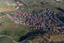 District Gleishorbach in Gleiszellen-Gleishorbach in the state Rhineland-Palatinate, Germany from the drone perspective