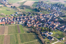 Rott in the state Bas-Rhin, France from a drone