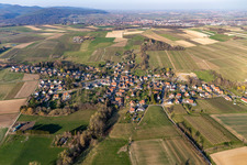 Oberhoffen-lès-Wissembourg in the state Bas-Rhin, France out of the air