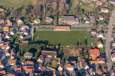 Football field in Riedseltz in the state Bas-Rhin, France