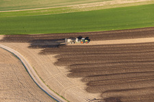 Manure application in Niederlauterbach in the state Bas-Rhin, France