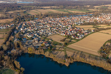 Neuburg am Rhein in the state Rhineland-Palatinate, Germany out of the air
