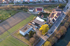 Rheinstrasse in Hagenbach in the state Rhineland-Palatinate, Germany