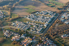 Aerial photograpy of Paul Klee Ring in Wörth am Rhein in the state Rhineland-Palatinate, Germany