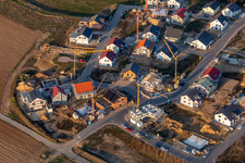 New development area K2 in Kandel in the state Rhineland-Palatinate, Germany from the plane