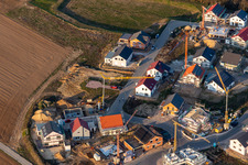New development area K2 in Kandel in the state Rhineland-Palatinate, Germany viewn from the air