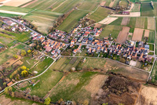 Aerial view of Village view from the north in Hergersweiler in the state Rhineland-Palatinate, Germany