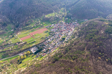 Aerial photograpy of District Gräfenhausen in Annweiler am Trifels in the state Rhineland-Palatinate, Germany