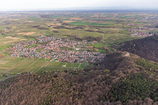 Klingenmünster in the state Rhineland-Palatinate, Germany out of the air