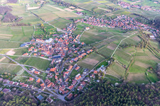 Drone image of District Gleiszellen in Gleiszellen-Gleishorbach in the state Rhineland-Palatinate, Germany
