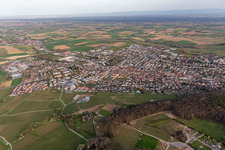 Bad Bergzabern in the state Rhineland-Palatinate, Germany from the plane