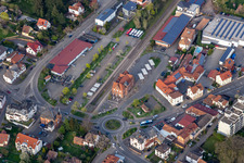 Railroad station in Bad Bergzabern in the state Rhineland-Palatinate, Germany