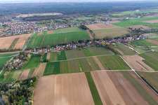 Drone recording of Vollmersweiler in the state Rhineland-Palatinate, Germany