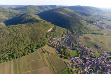 Frankweiler in the state Rhineland-Palatinate, Germany seen from above