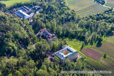 Bird's eye view of Villa Ludwigshöhe Palace in Edenkoben in the state Rhineland-Palatinate, Germany