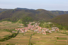 Aerial view of District SaintMartin in Sankt Martin in the state Rhineland-Palatinate, Germany