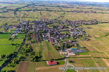 Edesheim in the state Rhineland-Palatinate, Germany viewn from the air