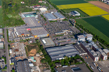 Aerial view of Hornbach DIY store in Bornheim in the state Rhineland-Palatinate, Germany