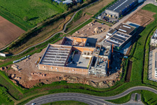 Aerial photograpy of Business park at the exhibition center in the district Queichheim in Landau in der Pfalz in the state Rhineland-Palatinate, Germany