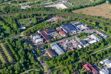 Albert Einstein Street commercial area in Landau in der Pfalz in the state Rhineland-Palatinate, Germany