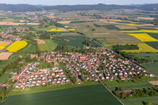 Oblique view of Barbelroth in the state Rhineland-Palatinate, Germany