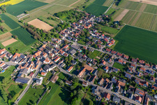 Village view from the northeast in the district Kleinsteinfeld in Niederotterbach in the state Rhineland-Palatinate, Germany