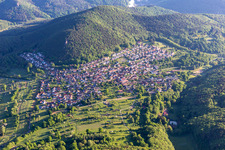 Aerial view of Wernersberg in the state Rhineland-Palatinate, Germany