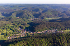 Aerial view of Spirkelbach in the state Rhineland-Palatinate, Germany
