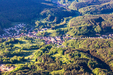 Aerial view of Schwanheim in the state Rhineland-Palatinate, Germany