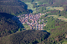 Aerial photograpy of Vorderweidenthal in the state Rhineland-Palatinate, Germany