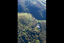 Oblique view of Radar station in Pleisweiler-Oberhofen in the state Rhineland-Palatinate, Germany